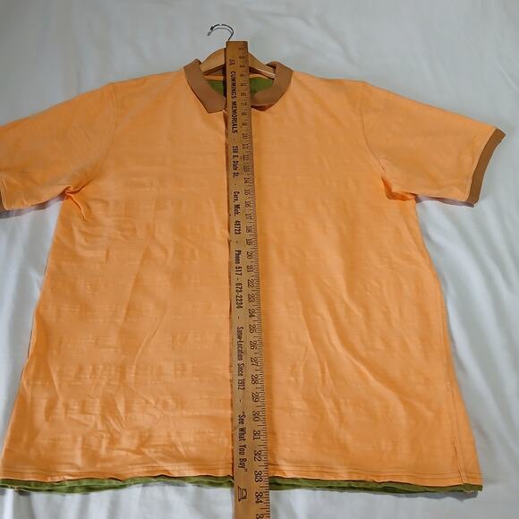 Territory Ahead XLT 100% cotton textured weave peach collared easy care ss polo - Picture 10 of 12